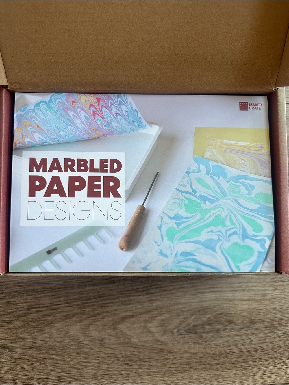 Marbled Paper Designs Craft Kit - Blue & Teal